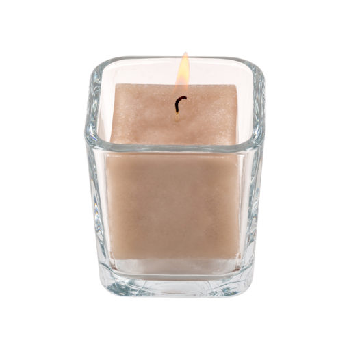 Square Votive Holder with Candle